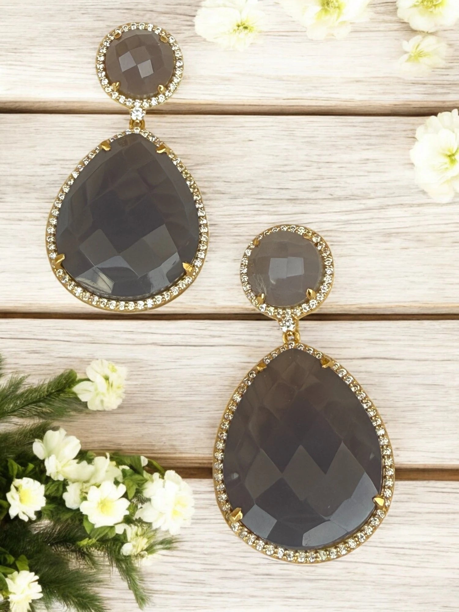 Lavender bloom drops Dangle earrings