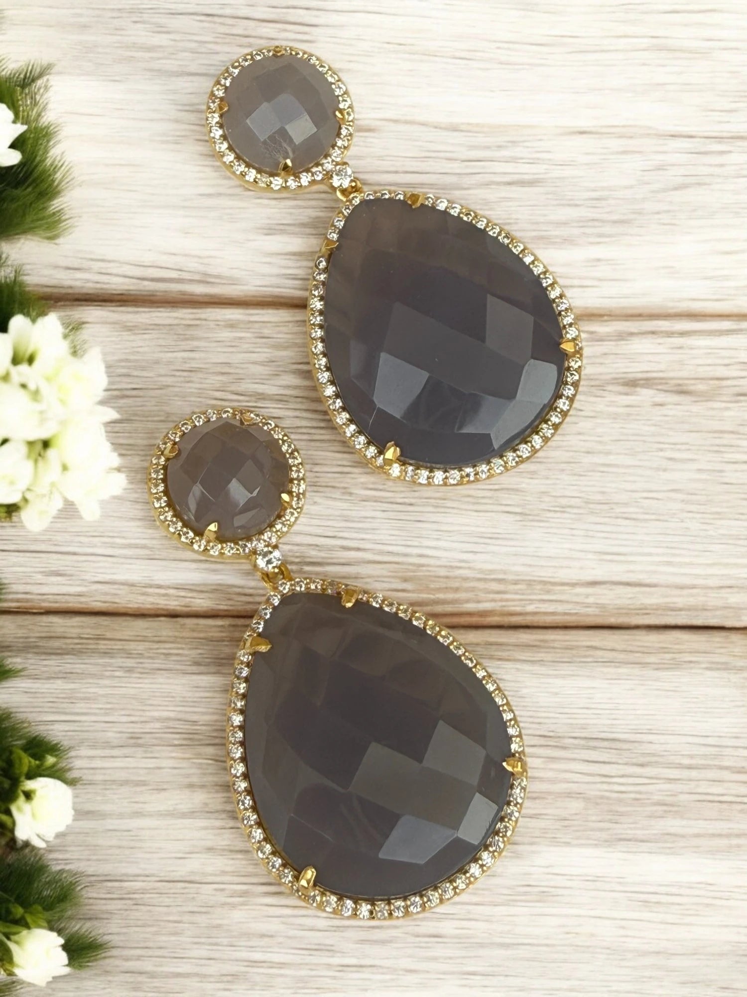 Lavender bloom drops Dangle earrings