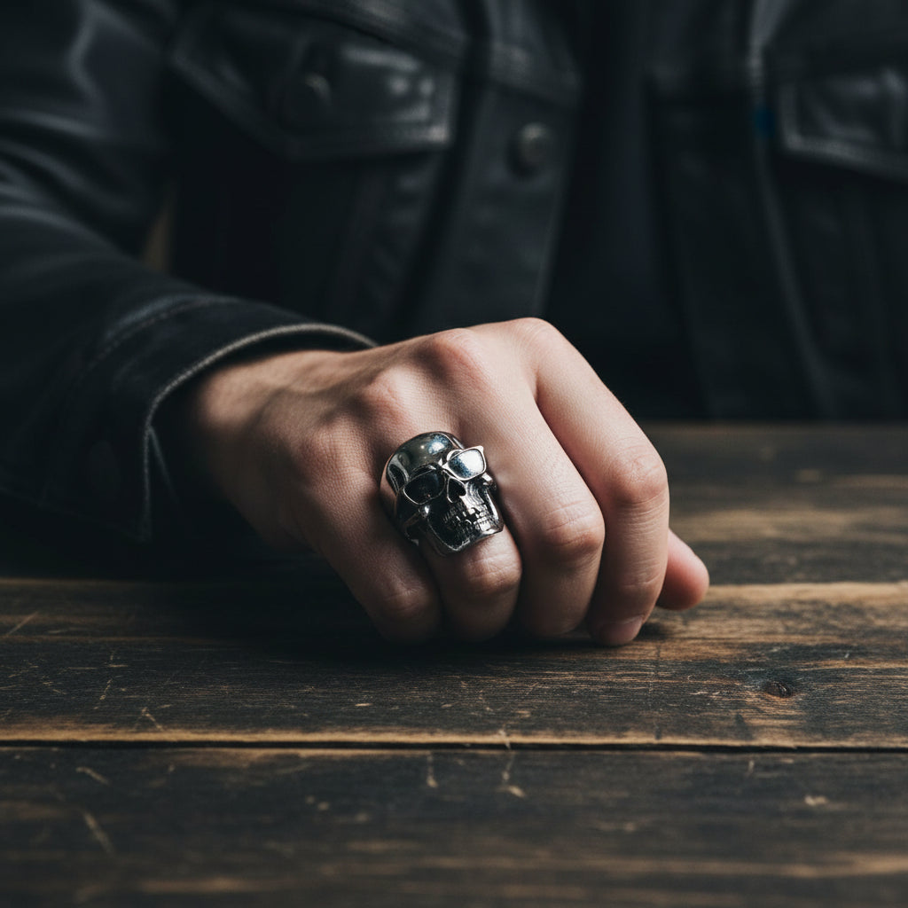 925 sterling silver face ring RG-OX-SL-037