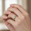 Emerald Moissanite Eternity Band