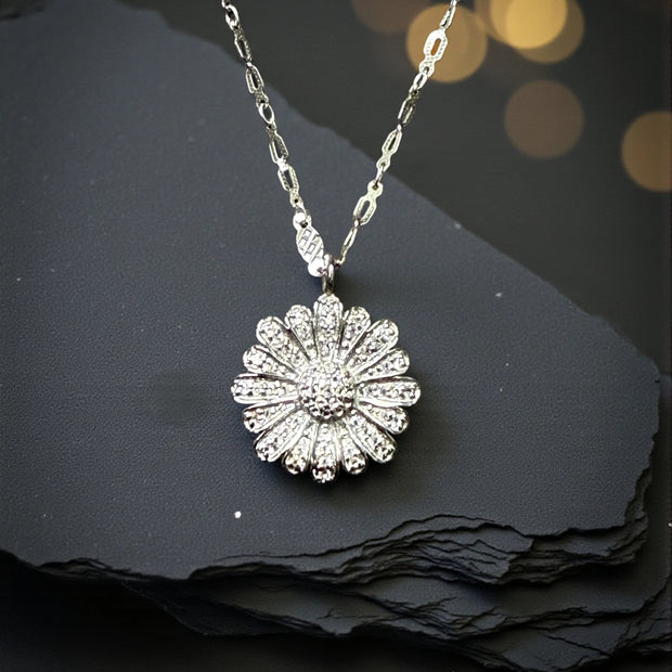 Daisy flower 925 sterling silver pendant