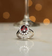 Natural Garnet Halo Ring RG-GM-GR-SL-019