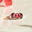 Natural Garnet Trinity Ring RG-GM-GR-SL-020