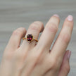 925 Garnet Moon sterling silver ring nature inspired RG-GM-GA-SL-002