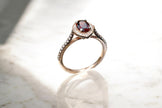 Natural Garnet Halo Ring RG-GM-GR-SL-021
