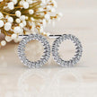 925 Sterling Silver Moissanite diamond halo stud Earrings