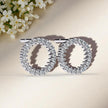 925 Sterling Silver Moissanite diamond halo stud Earrings