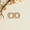 925 Sterling Silver Moissanite diamond halo stud Earrings