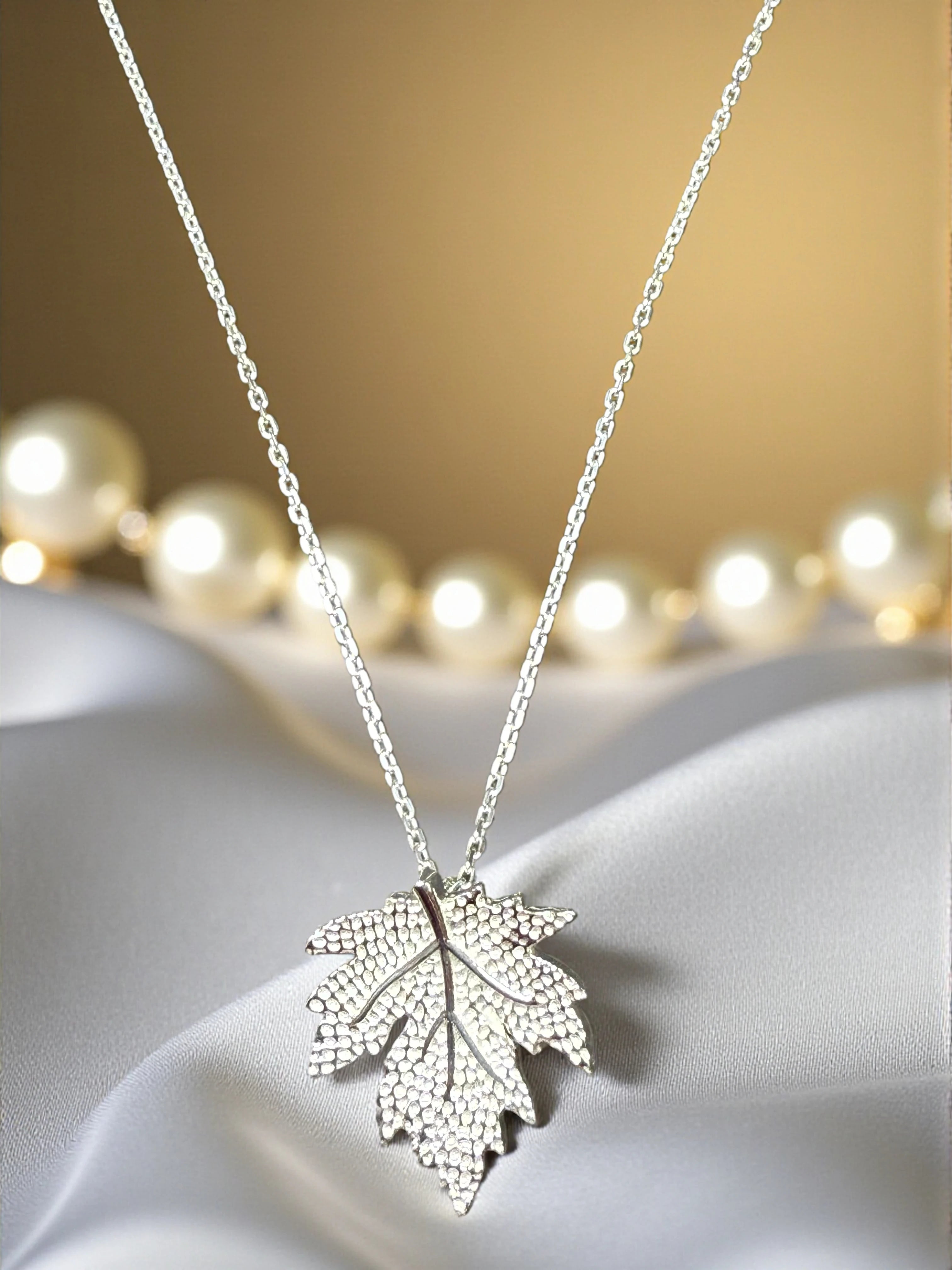 925 sterling silver maple leaf pendant PD-SL-001