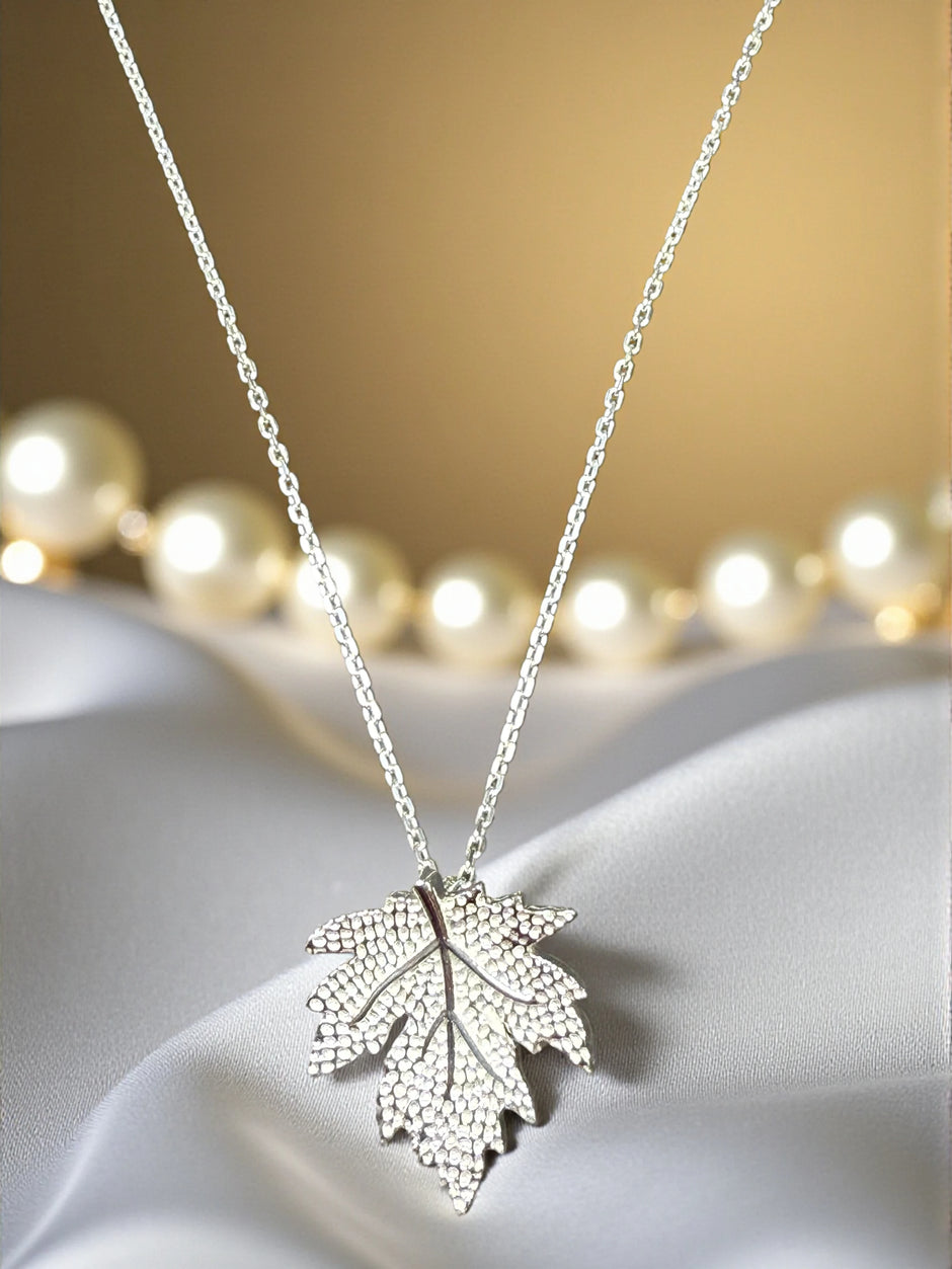 925 sterling silver maple leaf pendant PD-SL-001