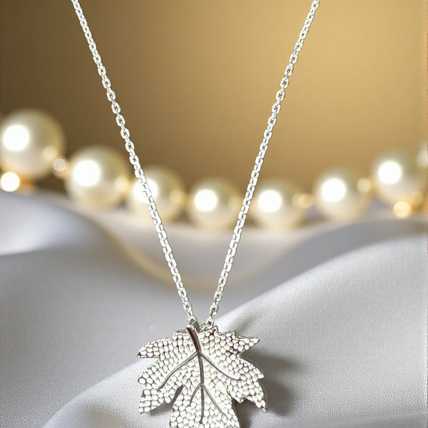 925 sterling silver maple leaf pendant PD-SL-001