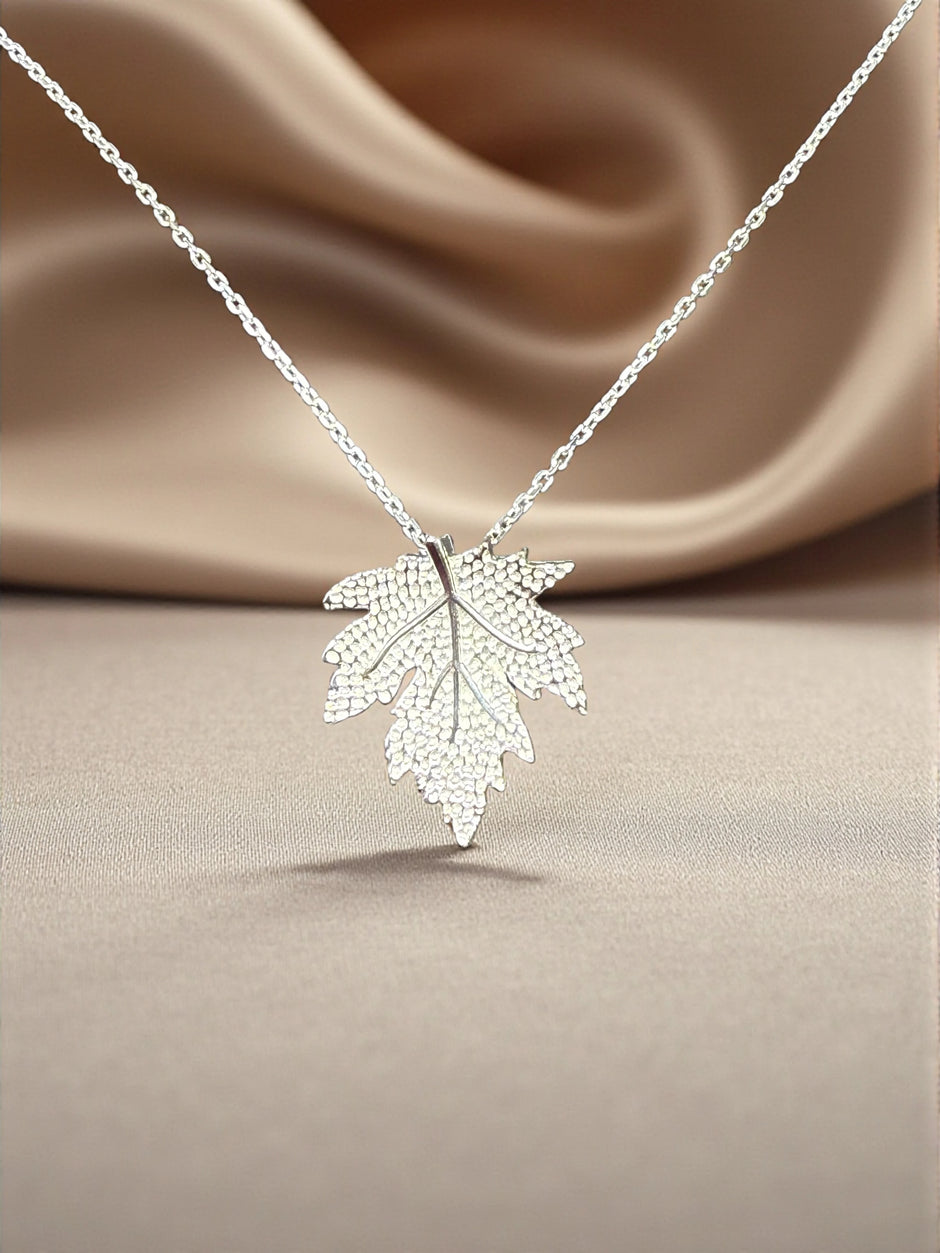 925 sterling silver maple leaf pendant PD-SL-001