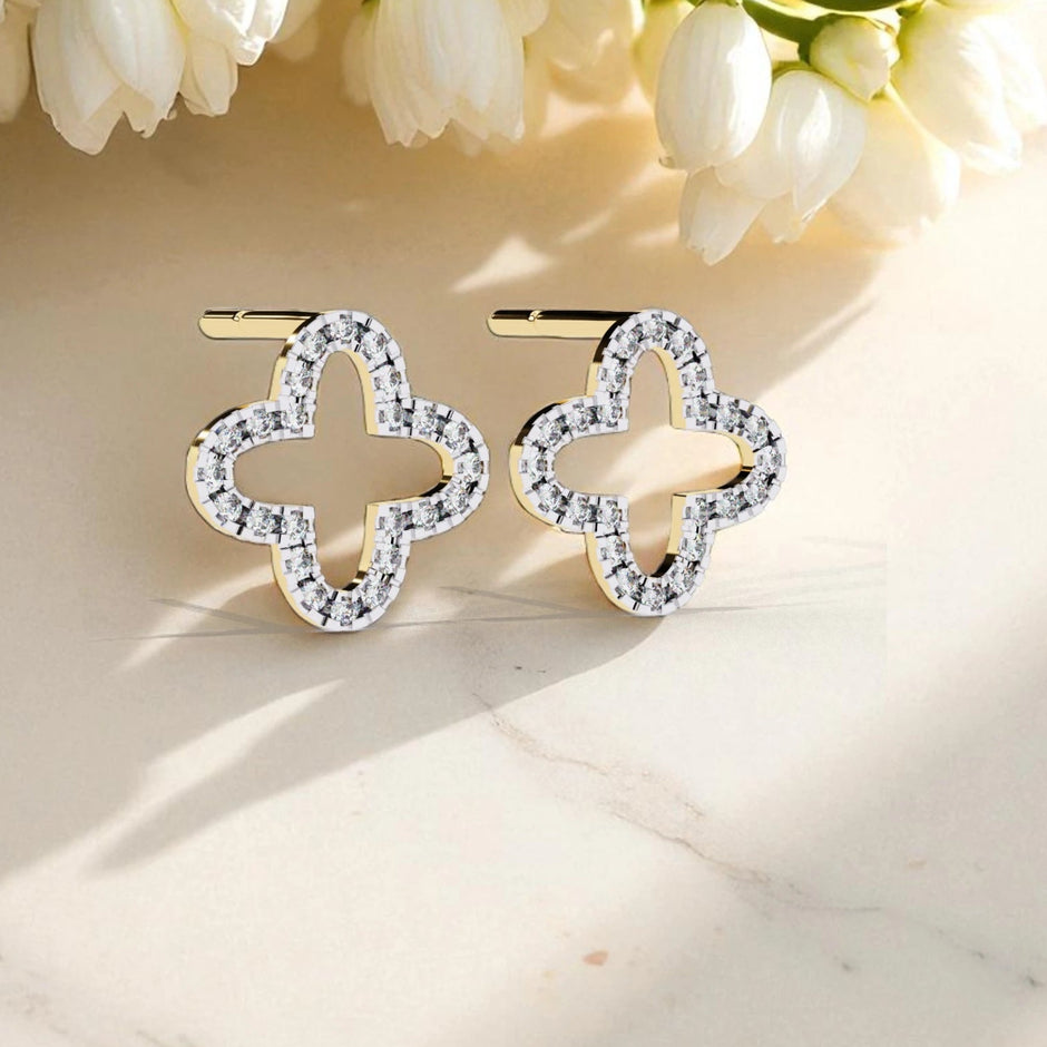 925 Sterling Silver Moissanite Diamond Stud Earrings