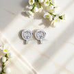 Cushion Cut Solitaire Moissanite Diamond 925 Sterling Silver Stud Earrings