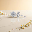 Floral  Moissanite diamond 925 Sterling Silver stud Earrings