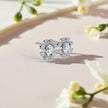 Floral Moissanite diamond 925 Sterling Silver Stud Earrings