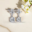 Moissanite Diamond 925 Sterling Silver Dangle Earrings