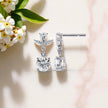 Moissanite Diamond 925 Sterling Silver Dangle Earrings
