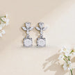 Moissanite Diamond 925 Sterling Silver Dangle Earrings