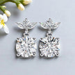 Moissanite Diamond 925 Sterling Silver Dangle Earrings