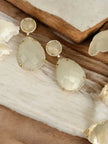 Moonlight off white dangle earrings