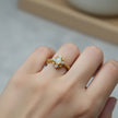 Oval Cut Natural opal Bridal Ring RG-SL-GM-OP-003