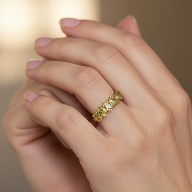 Natural Peridot Eternity band RG-GM-PD-SL-025