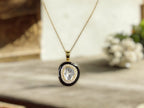 Noor-E-Gul  black polki Pendant