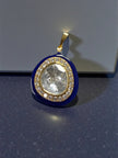 Noor-E-Gul Blue polki Pendant