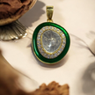 Noor-E-Gul green polki Pendant