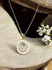 Noor-E-Gul white polki Pendant