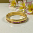 Ruby Half Eternity Band – Gold Vermeil Ring – Dainty July Birthstone Stacking Ring