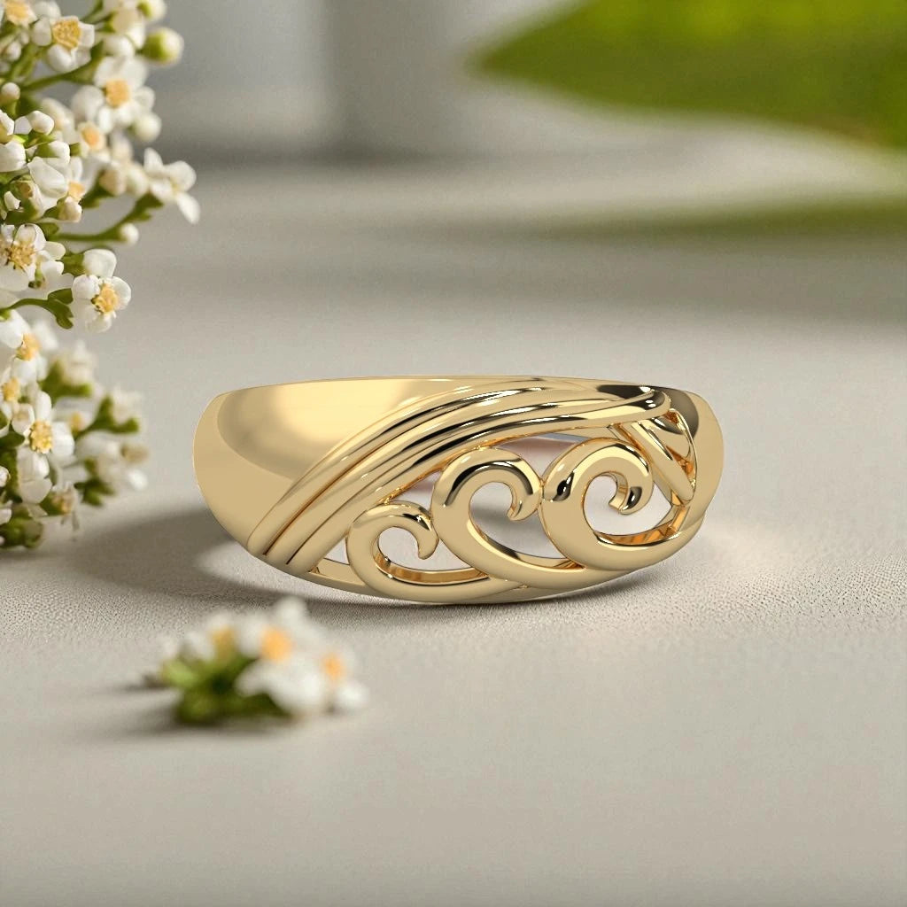 Ocean Wave  Sterling Silver Ring