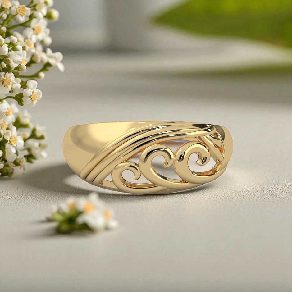 Ocean Wave  Sterling Silver Ring