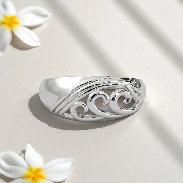 Ocean Wave  Sterling Silver Ring