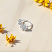 Whispering flower Moissanite Open Ring RG-MD-SL-100/11