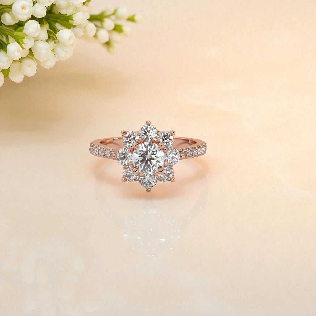 Radiant Halo Moissanite Ring RG-MD-SL-100/13