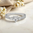 Dainty Heart 925 Sterling Silver Moissanite Diamond Ring RG-MD-SL-100/12