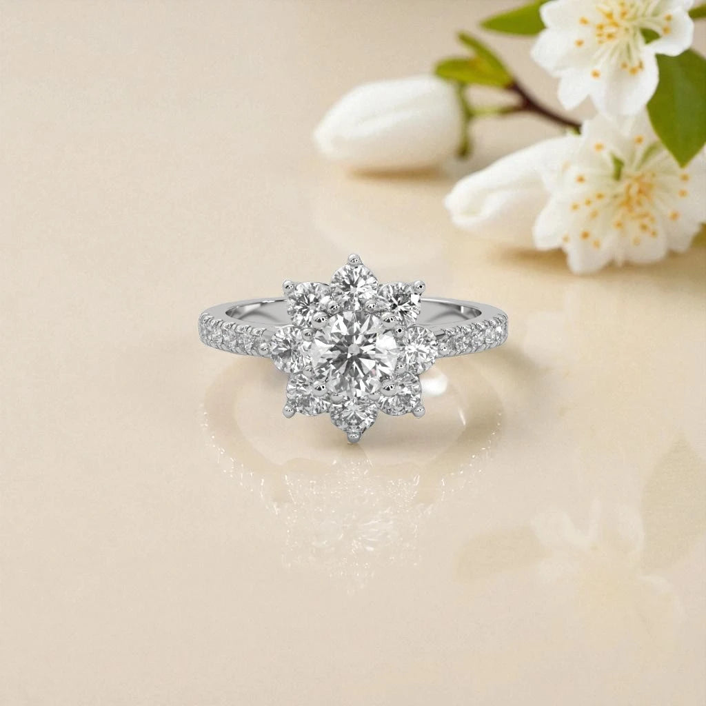 Radiant Halo Moissanite Ring RG-MD-SL-100/13