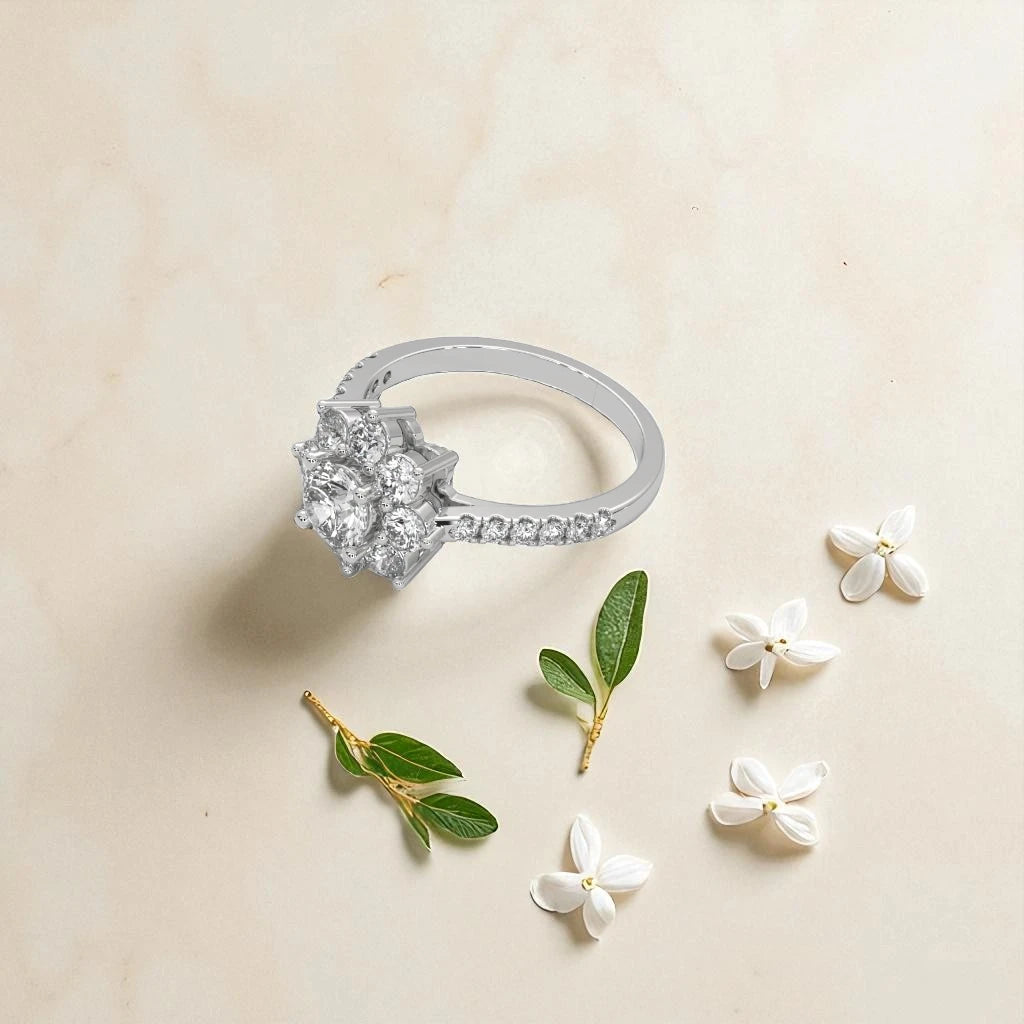 Radiant Halo Moissanite Ring RG-MD-SL-100/13