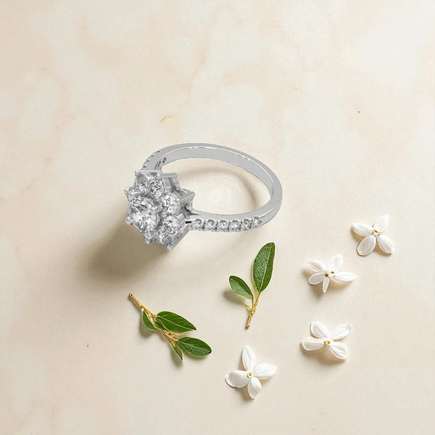 Radiant Halo Moissanite Ring RG-MD-SL-100/13