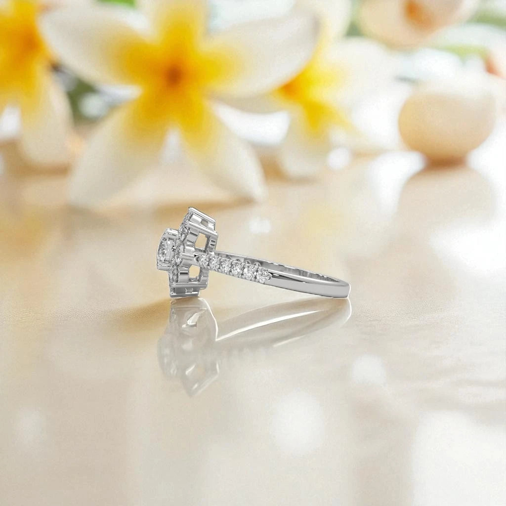 Radiant Halo Moissanite Ring RG-MD-SL-100/13