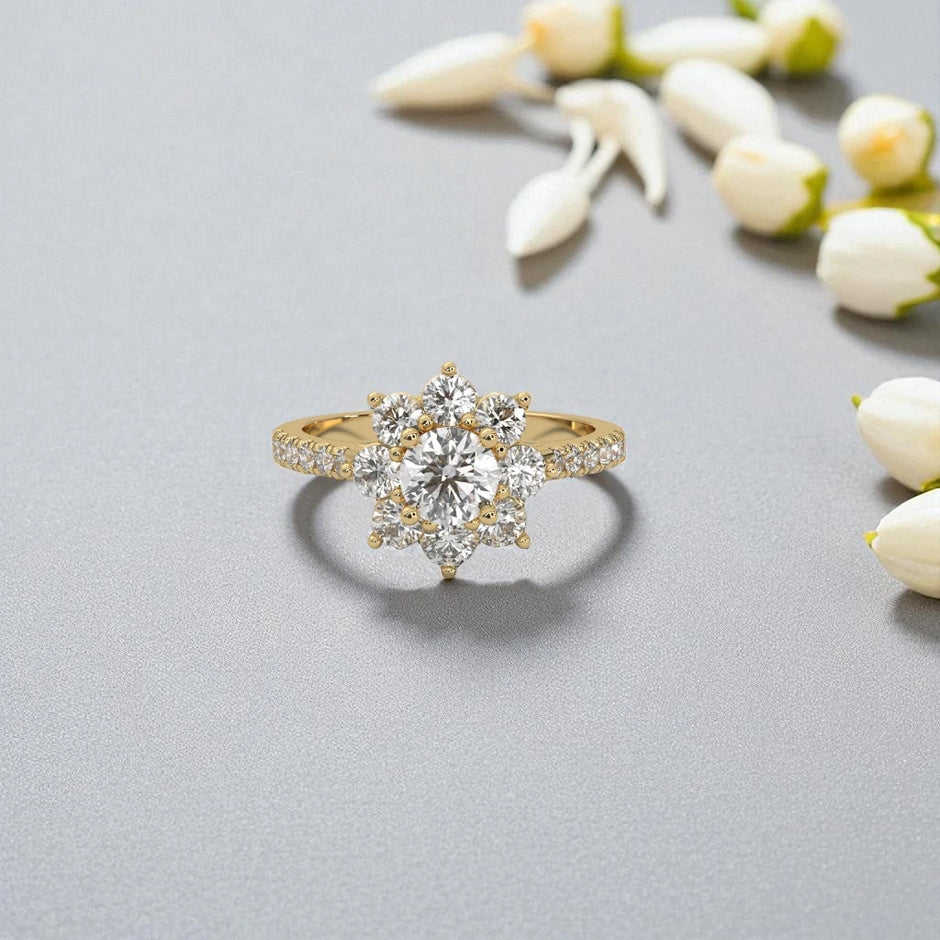 Radiant Halo Moissanite Ring RG-MD-SL-100/13