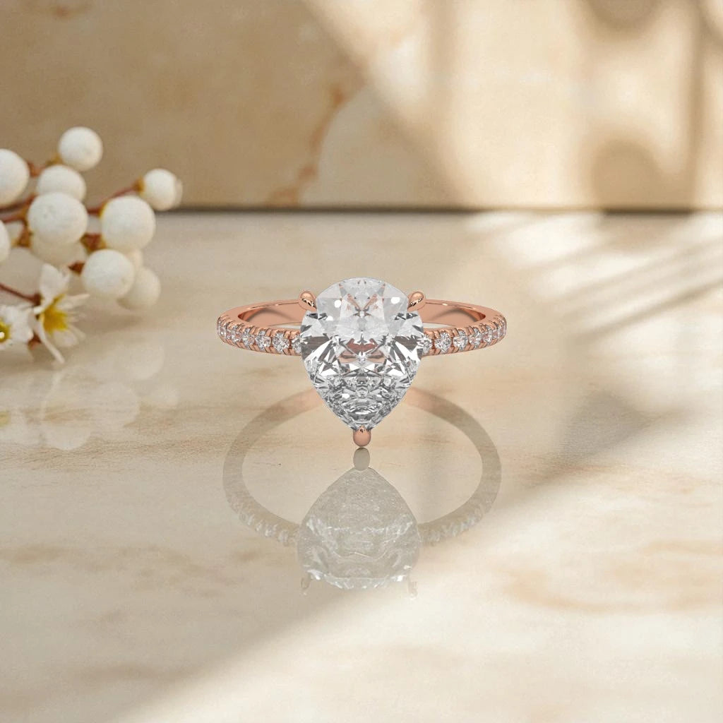 Radiant Halo Moissanite Ring RG-MD-SL-100/14