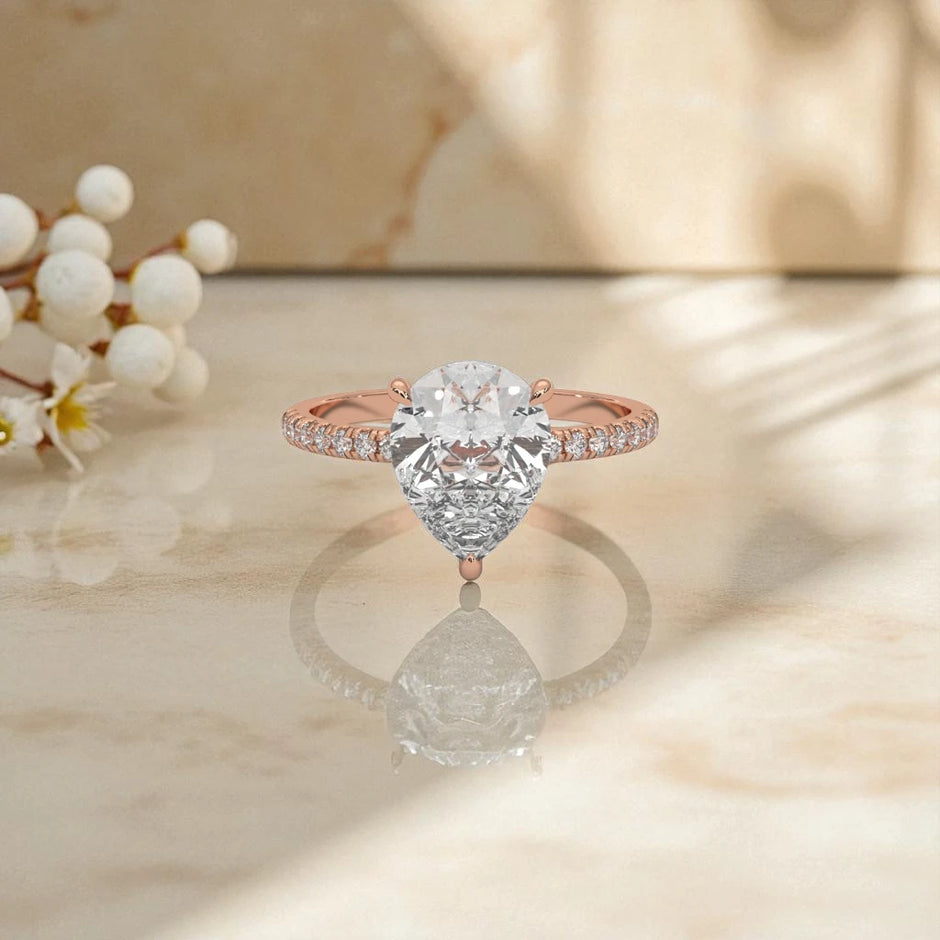 Radiant Halo Moissanite Ring RG-MD-SL-100/14