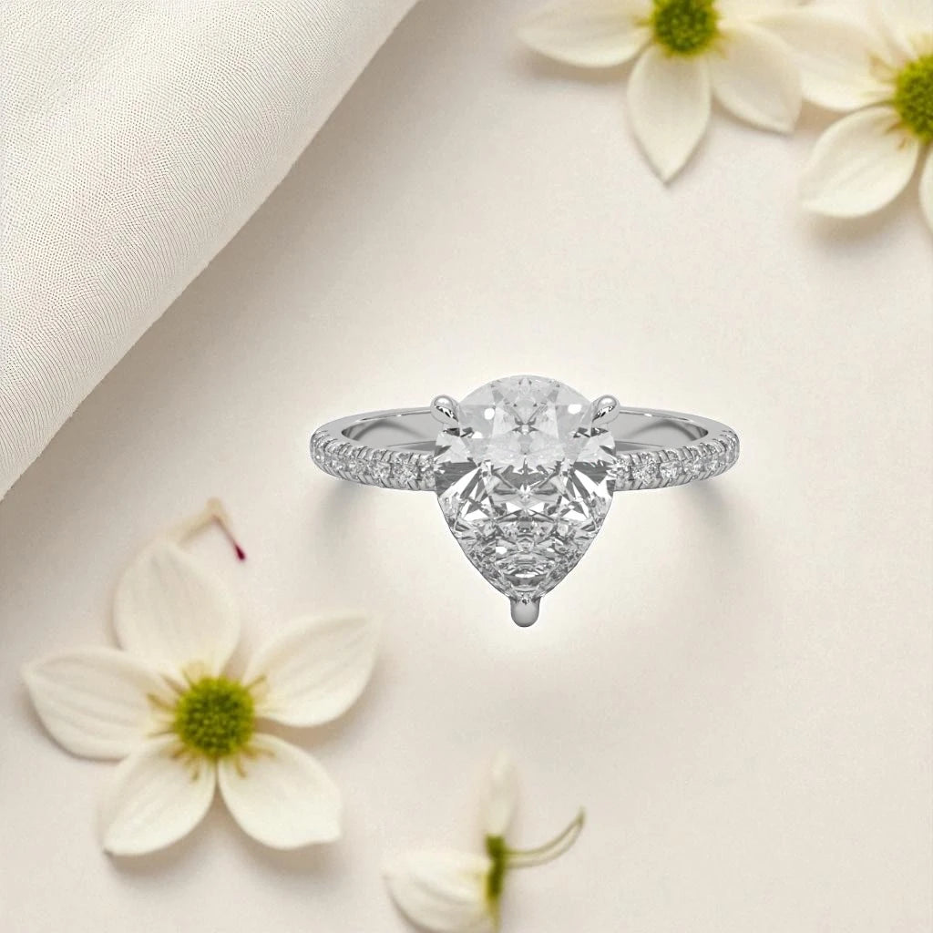Radiant Halo Moissanite Ring RG-MD-SL-100/14