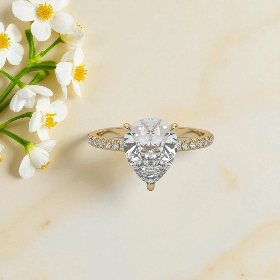Radiant Halo Moissanite Ring RG-MD-SL-100/14