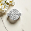 Radiant Halo Moissanite Ring