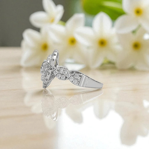 Radiant Halo Moissanite Ring
