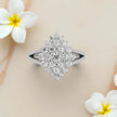 Frozen Blossom Moissanite Cluster Ring